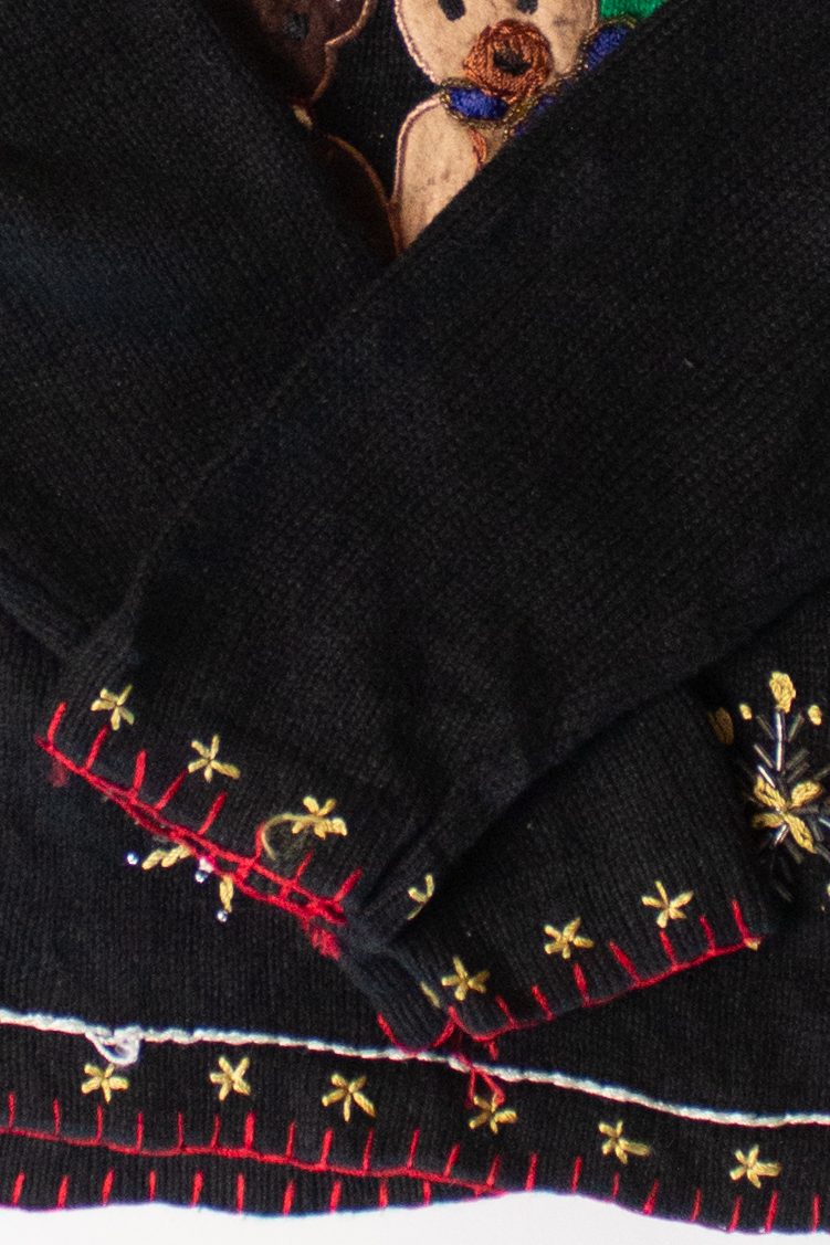 Vintage Bears And Wreath Ugly Christmas Sweater (1990s)