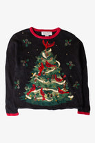 Vintage Tree Cardinals Ugly Christmas Sweater (1990s)