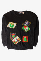 Vintage Patches Ugly Christmas Sweater (1990s)
