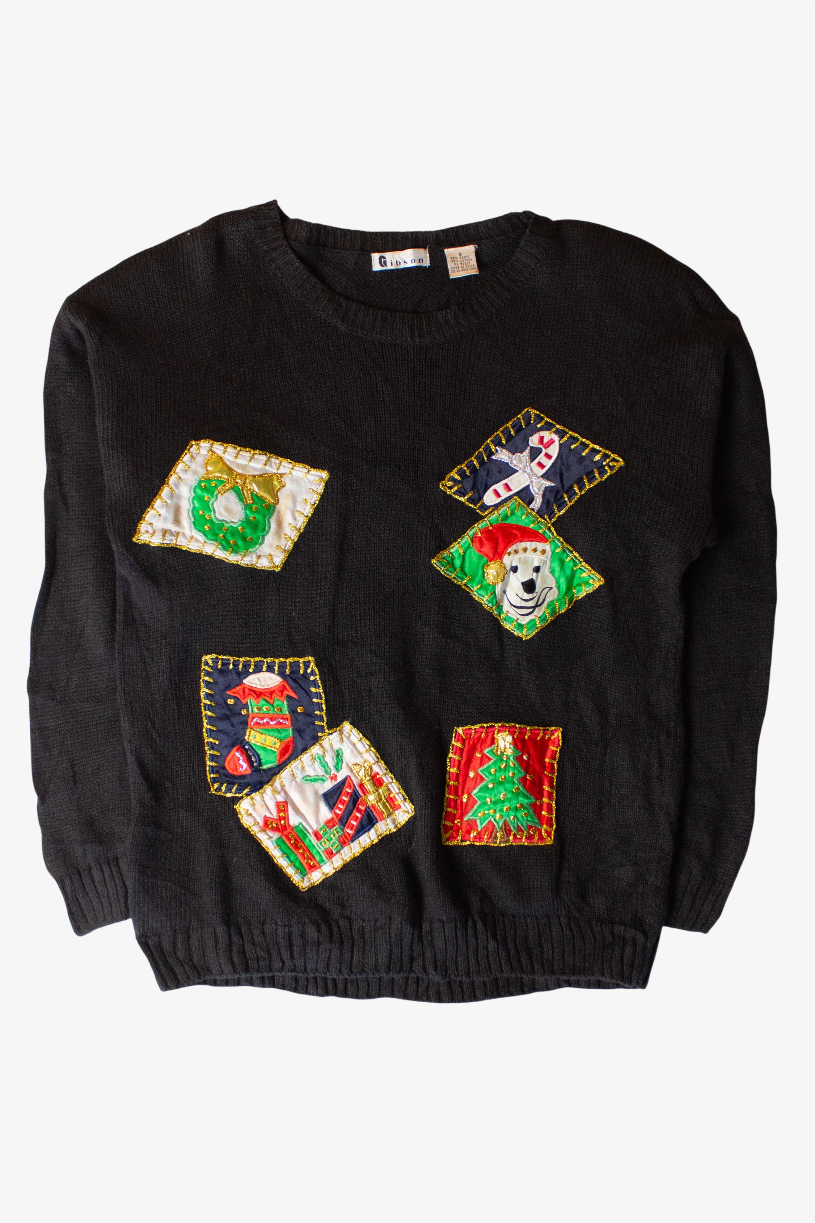 Vintage Patches Ugly Christmas Sweater (1990s)