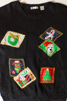Vintage Patches Ugly Christmas Sweater (1990s)