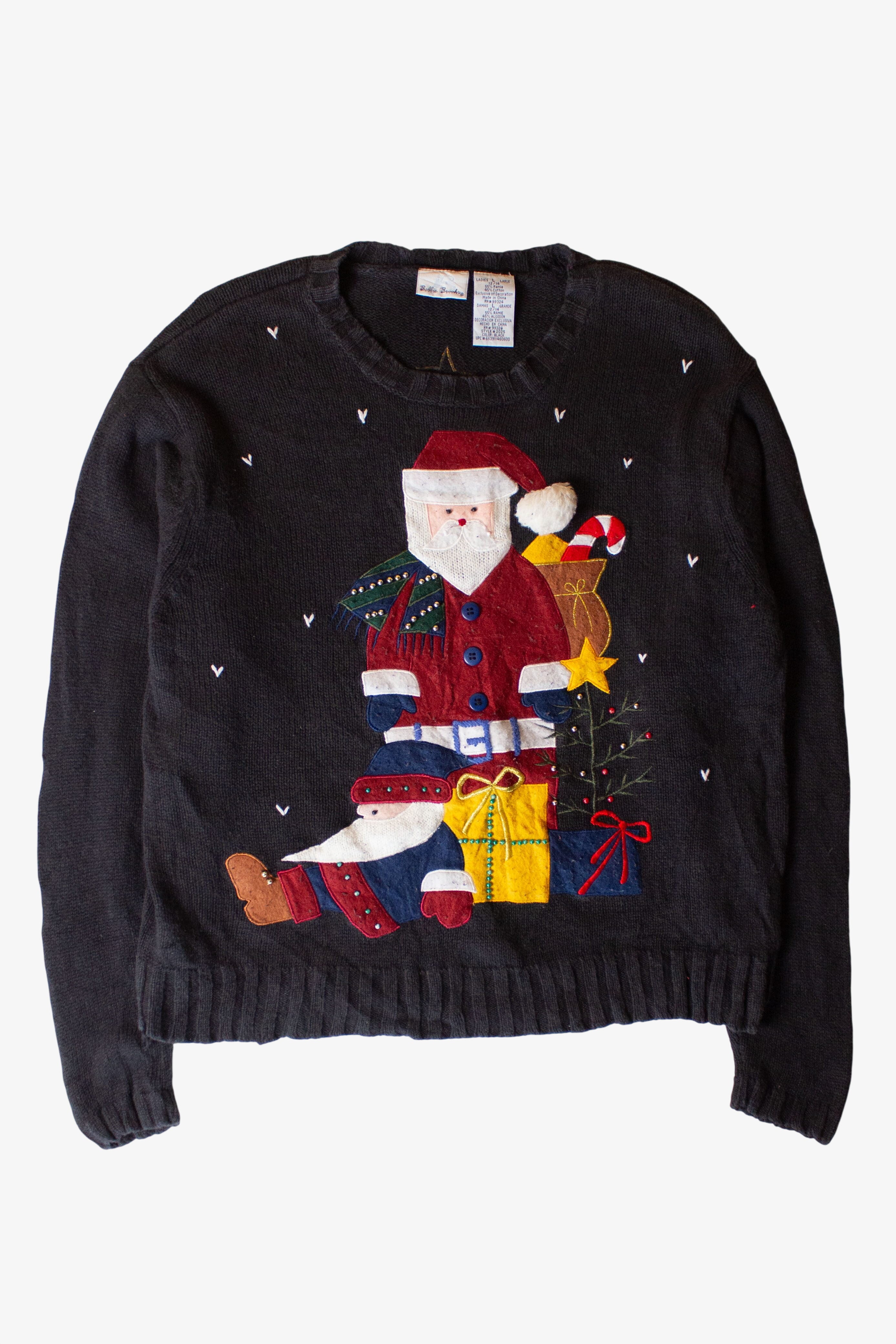 Vintage Big Santa Ugly Christmas Sweater (1990s)