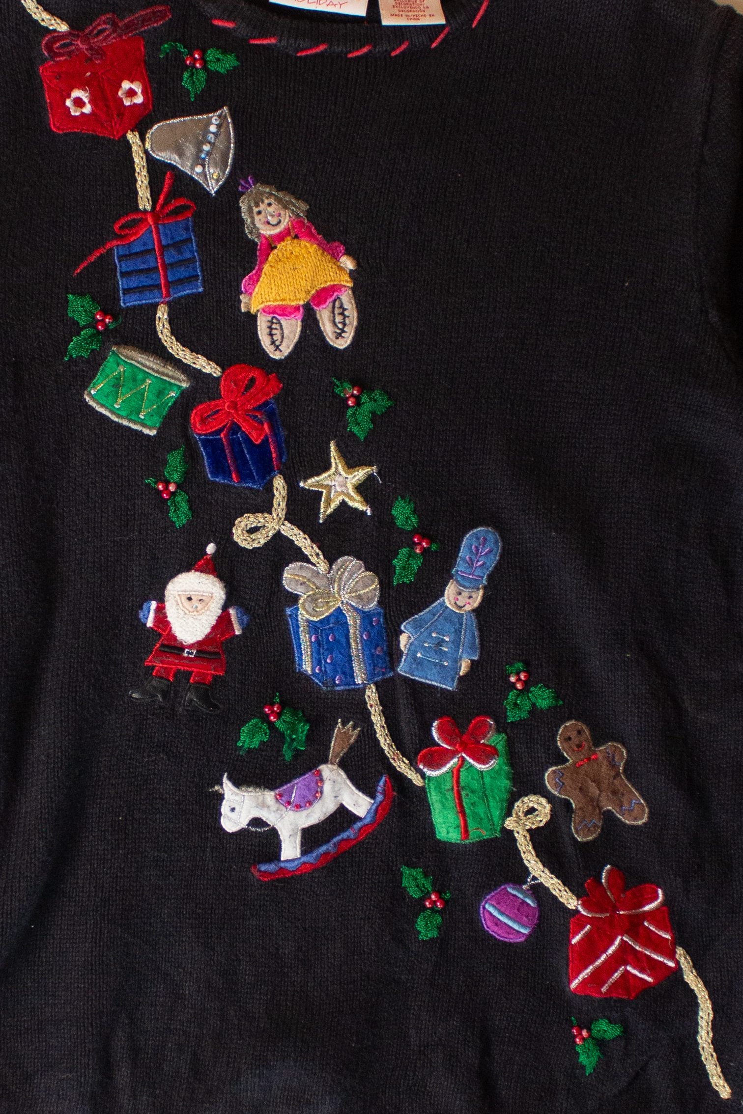 Vintage Black Dolls Ugly Christmas Sweater (1990s)