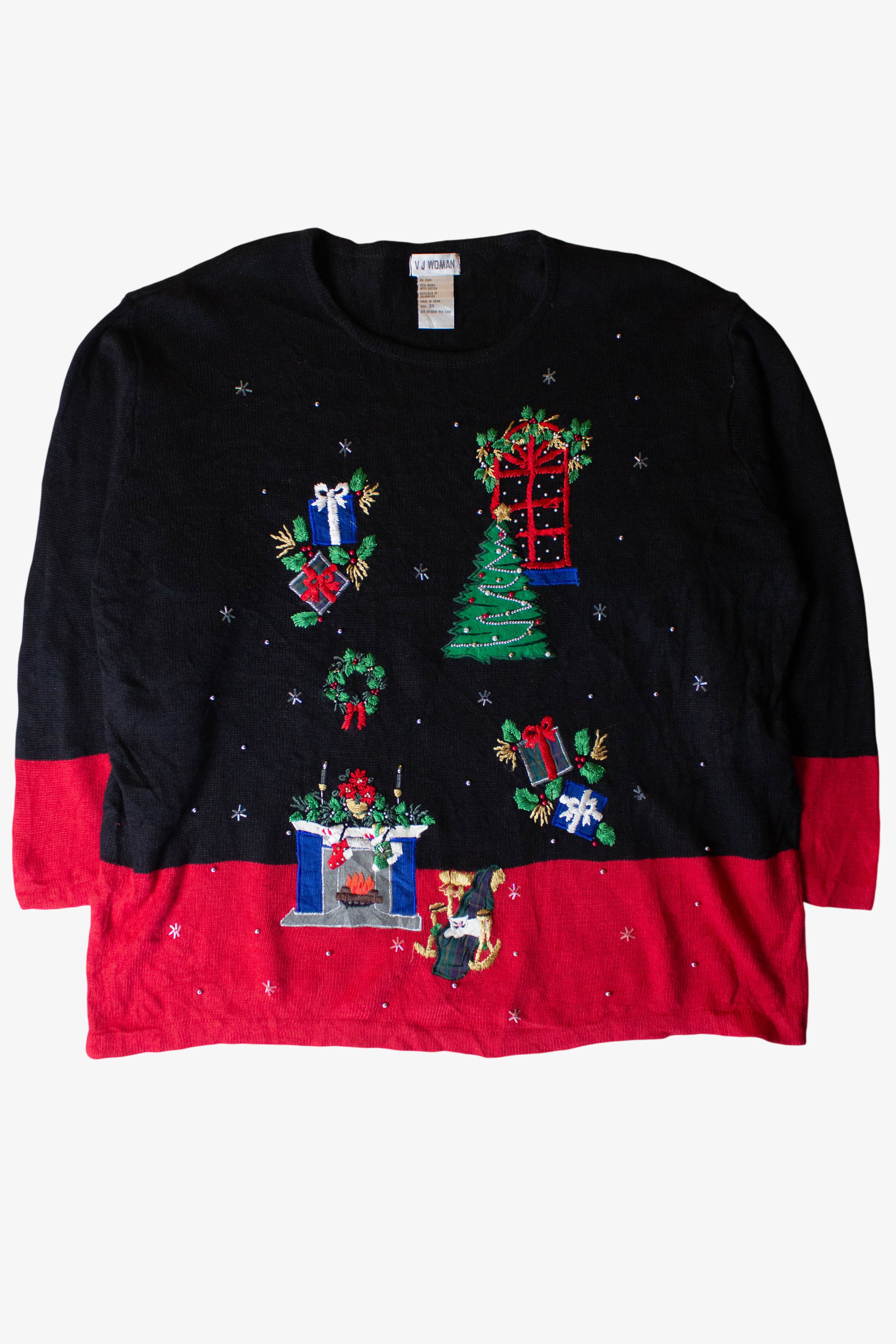 Vintage Holiday Decor Ugly Christmas Sweater (1990s)
