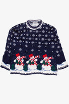 Vintage Snowman Triplets Sycamore Ugly Christmas Sweater
