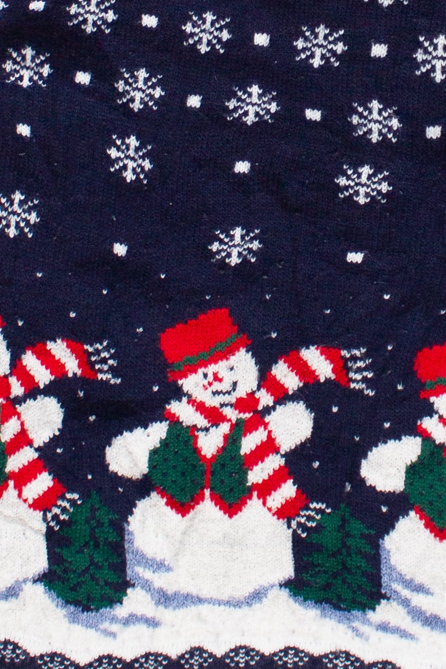 Vintage Snowman Triplets Sycamore Ugly Christmas Sweater