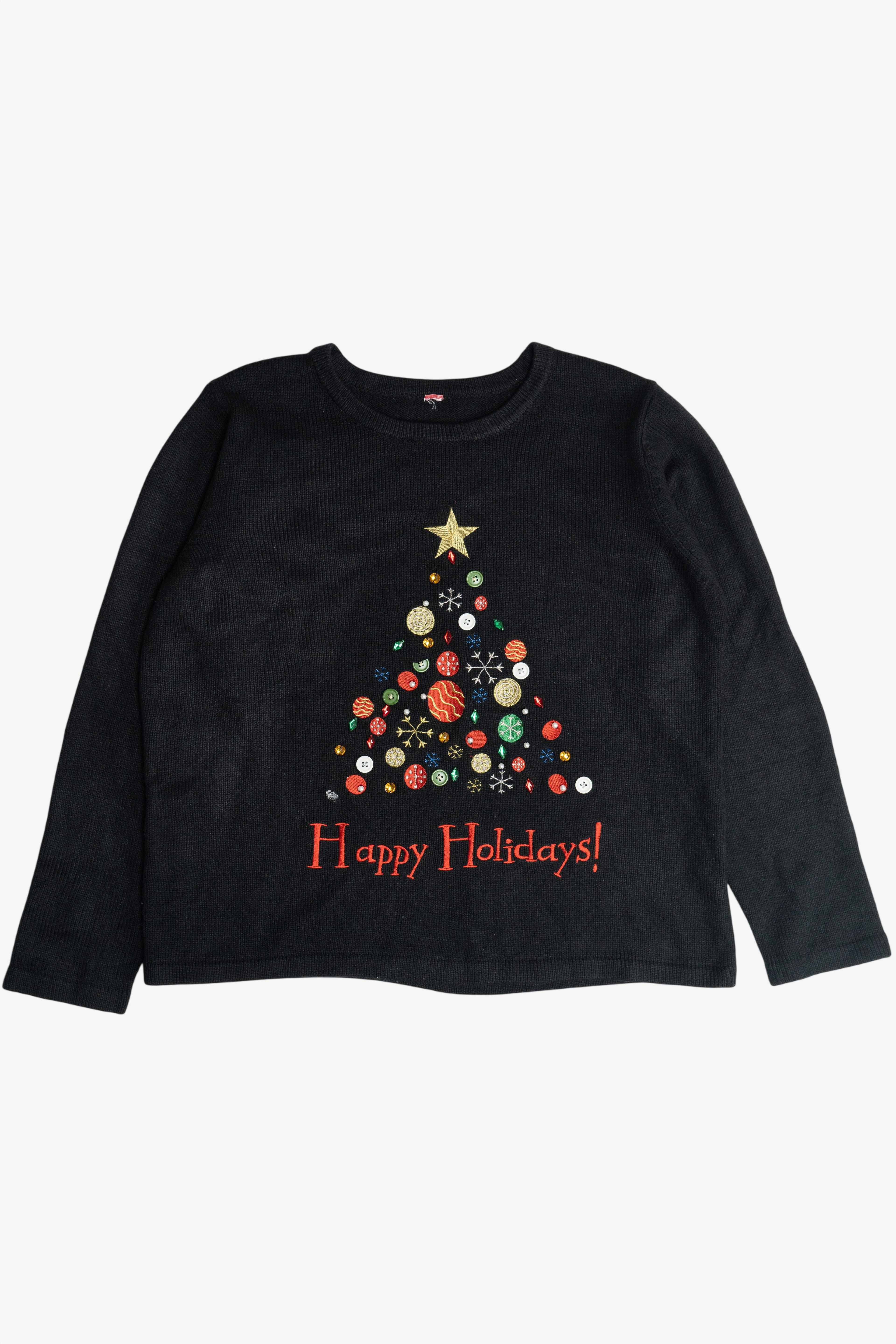 Vintage "Happy Holidays!" Ugly Christmas Sweater (2000s)