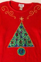 Vintage Abstract Silk Christmas Sweater (1980s)