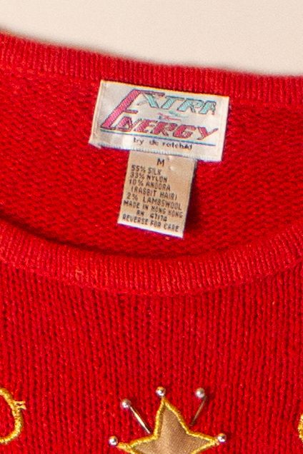 Vintage Abstract Silk Christmas Sweater (1980s)