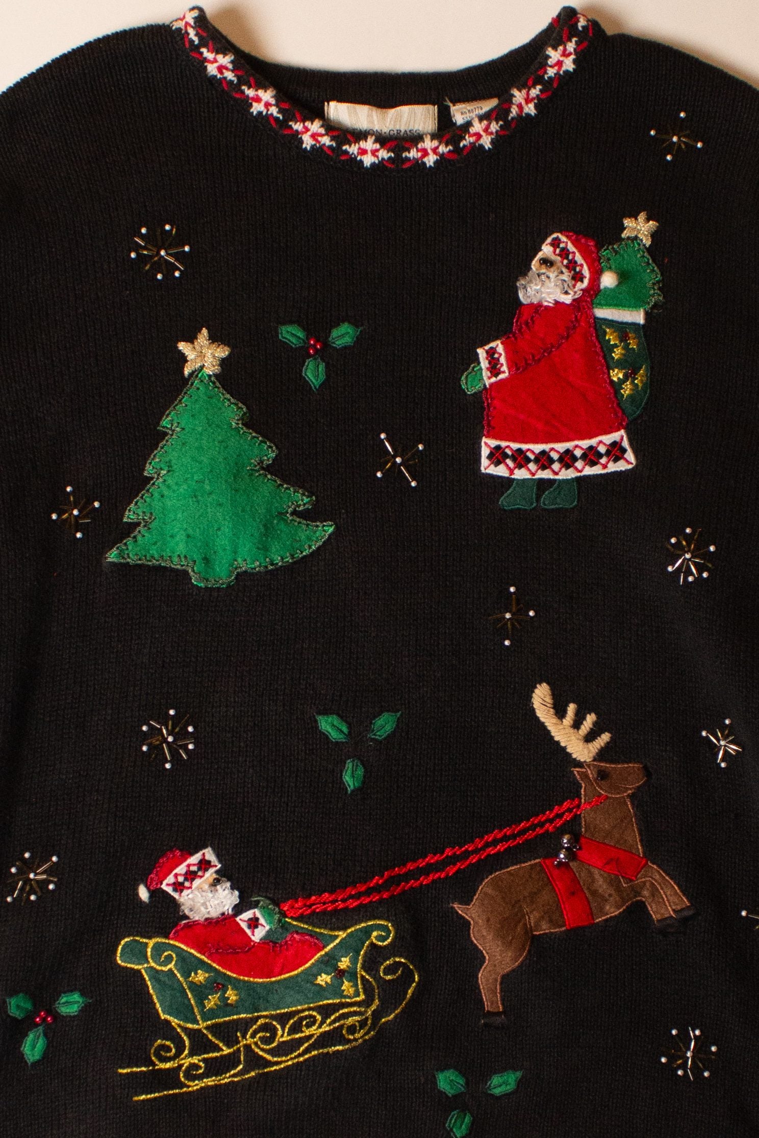 Vintage Santas Ugly Christmas Sweater (1990s)