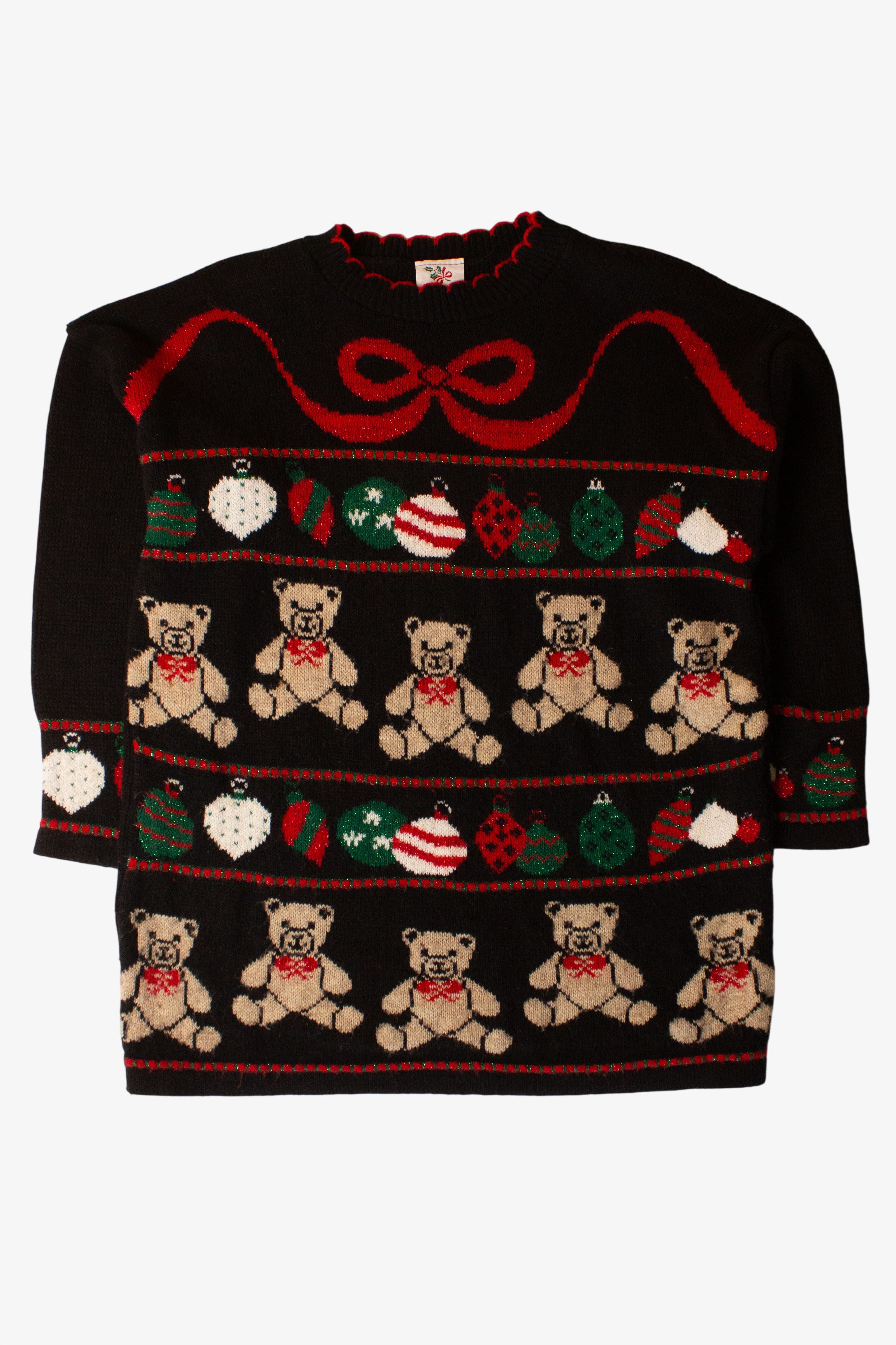 Vintage Black Bears Ugly Christmas Sweater (1990s)