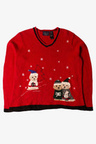 Vintage Winter Dogs Christmas Sweater (2000s)