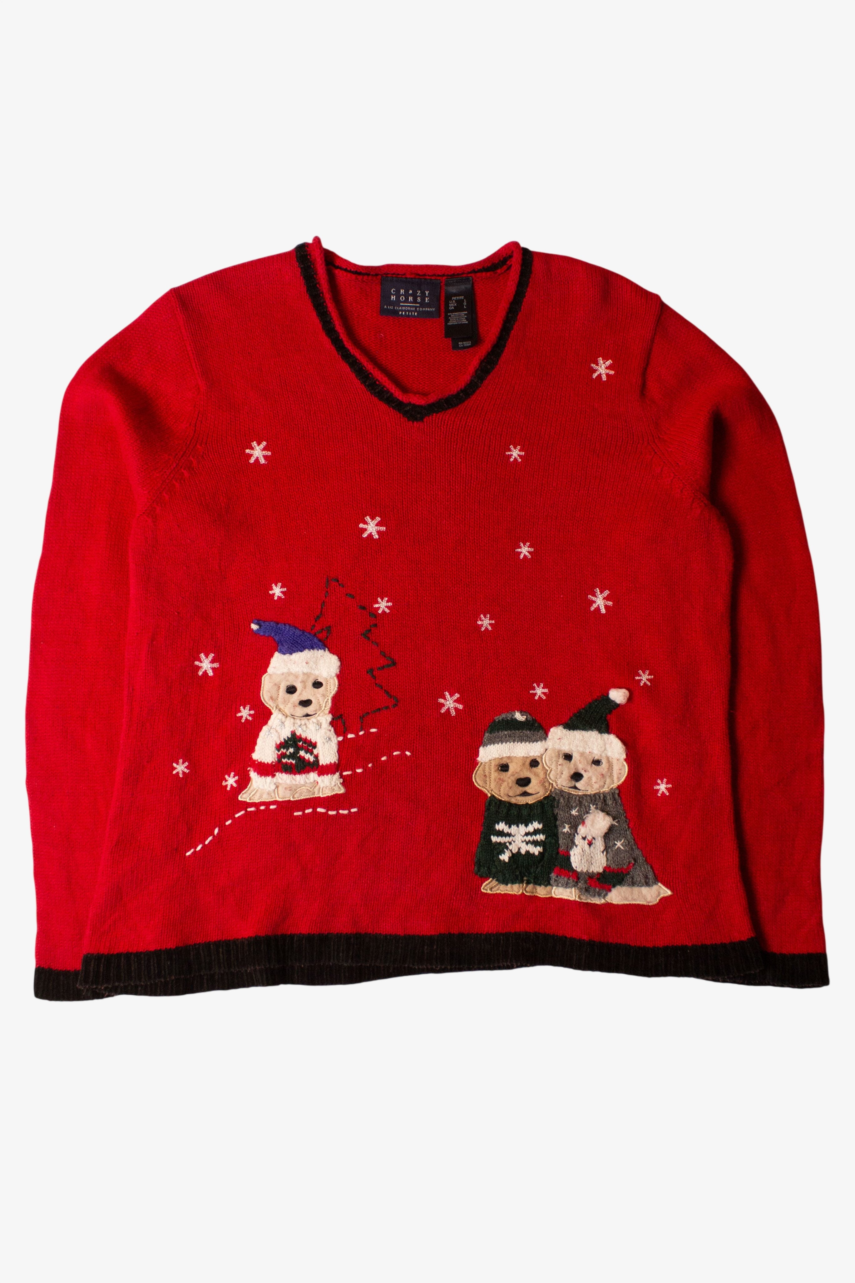 Vintage Winter Dogs Christmas Sweater (2000s)
