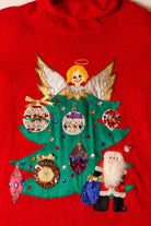 Vintage Angel Tree Turtleneck Christmas Sweater (1990s)
