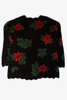 Vintage Metallic Flowers Christmas Sweater (1990s)