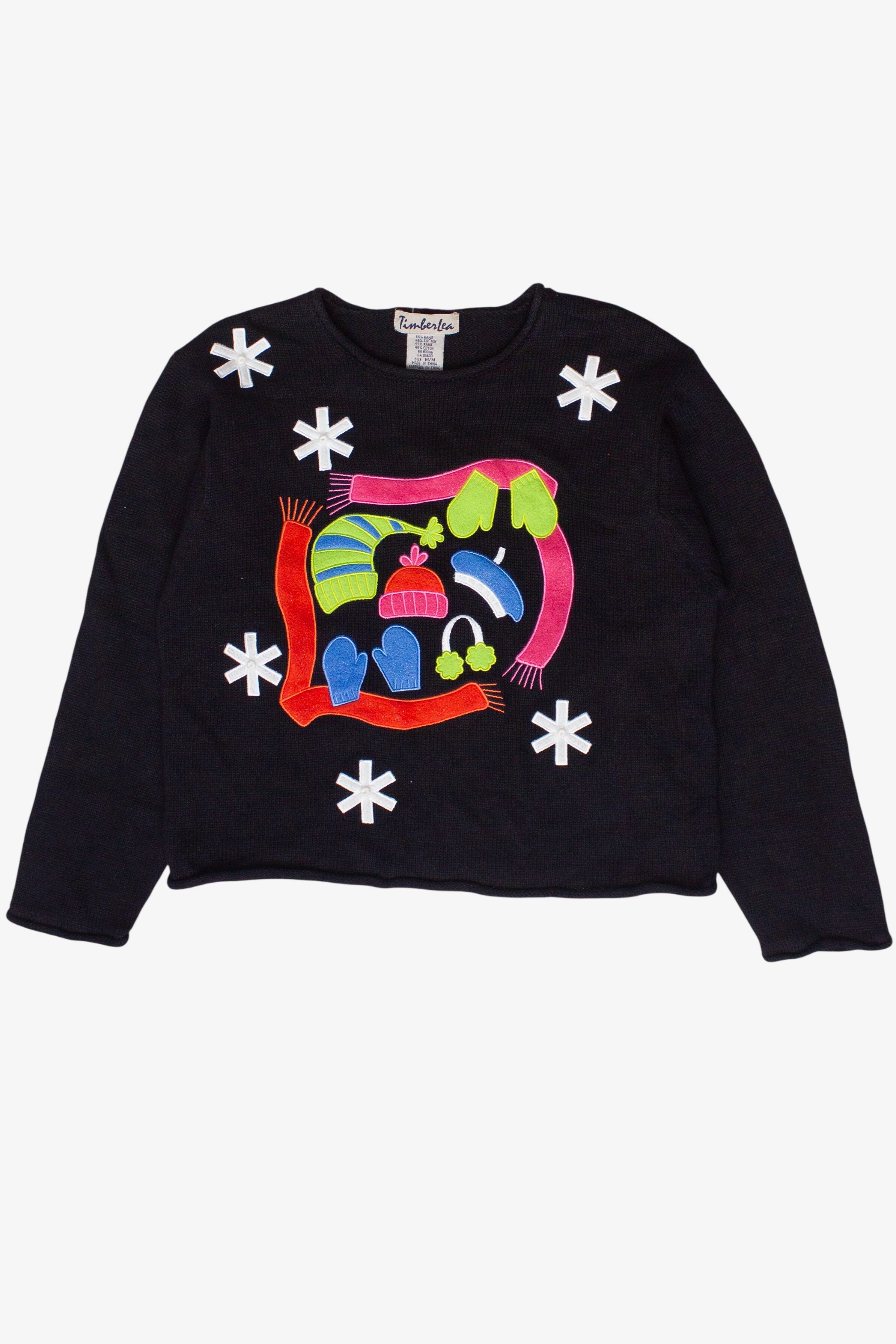 Vintage TimberLea Playing in the Snow Ugly Christmas Sweater (2000s)