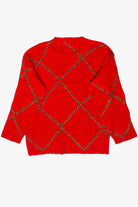 Vintage Holiday Time Metallic Ornament Pattern Ugly Christmas Sweater (1980s)