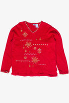 Holiday Editions Metallic Embroidered Ugly Christmas Sweater (2010s)
