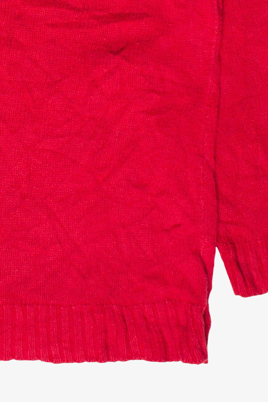 Vintage Casual Options Button Bling Snowman Ugly Christmas Sweater (1990s)