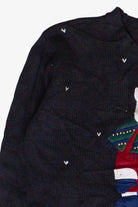 Vintage Bobbie Brooks Felt Patch Santas Ugly Christmas Sweater (2000s)