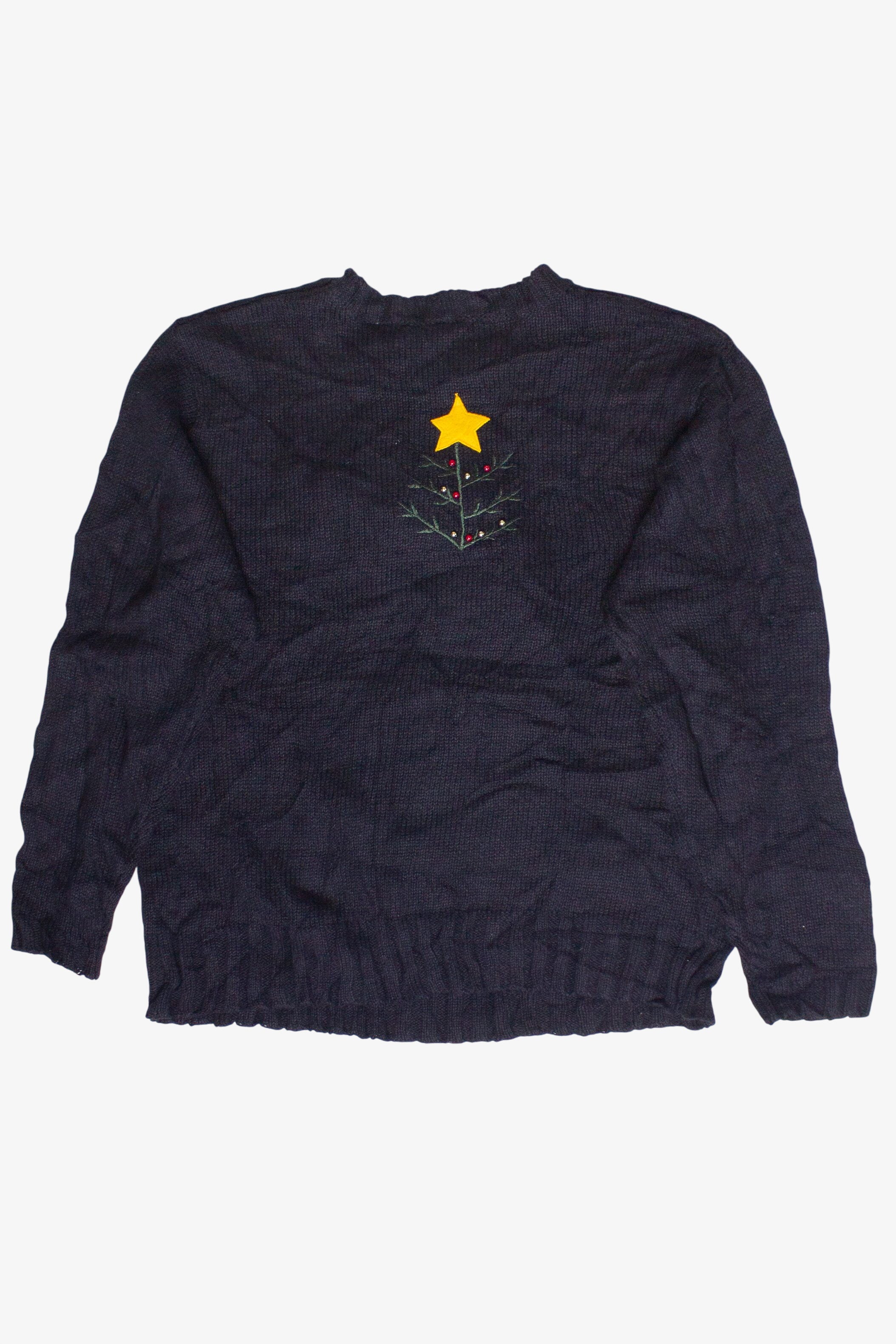 Vintage Bobbie Brooks Felt Patch Santas Ugly Christmas Sweater (2000s)
