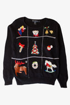 Vintage Grid Collage Ugly Christmas Sweater (1990s)