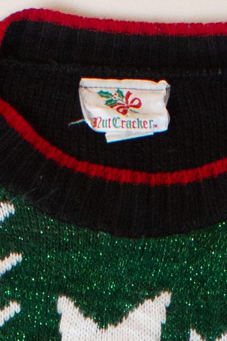 Vintage Patches Graphic Ugly Christmas Sweater (1990s)