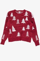 Holiday Time Sequin Christmas Trees Ugly Christmas Sweater (2010s)