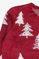 Holiday Time Sequin Christmas Trees Ugly Christmas Sweater (2010s)