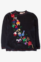 Vintage Black Basic Editions Ugly Christmas Sweater (1990s)