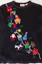 Vintage Black Basic Editions Ugly Christmas Sweater (1990s)