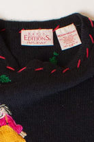 Vintage Black Basic Editions Ugly Christmas Sweater (1990s)