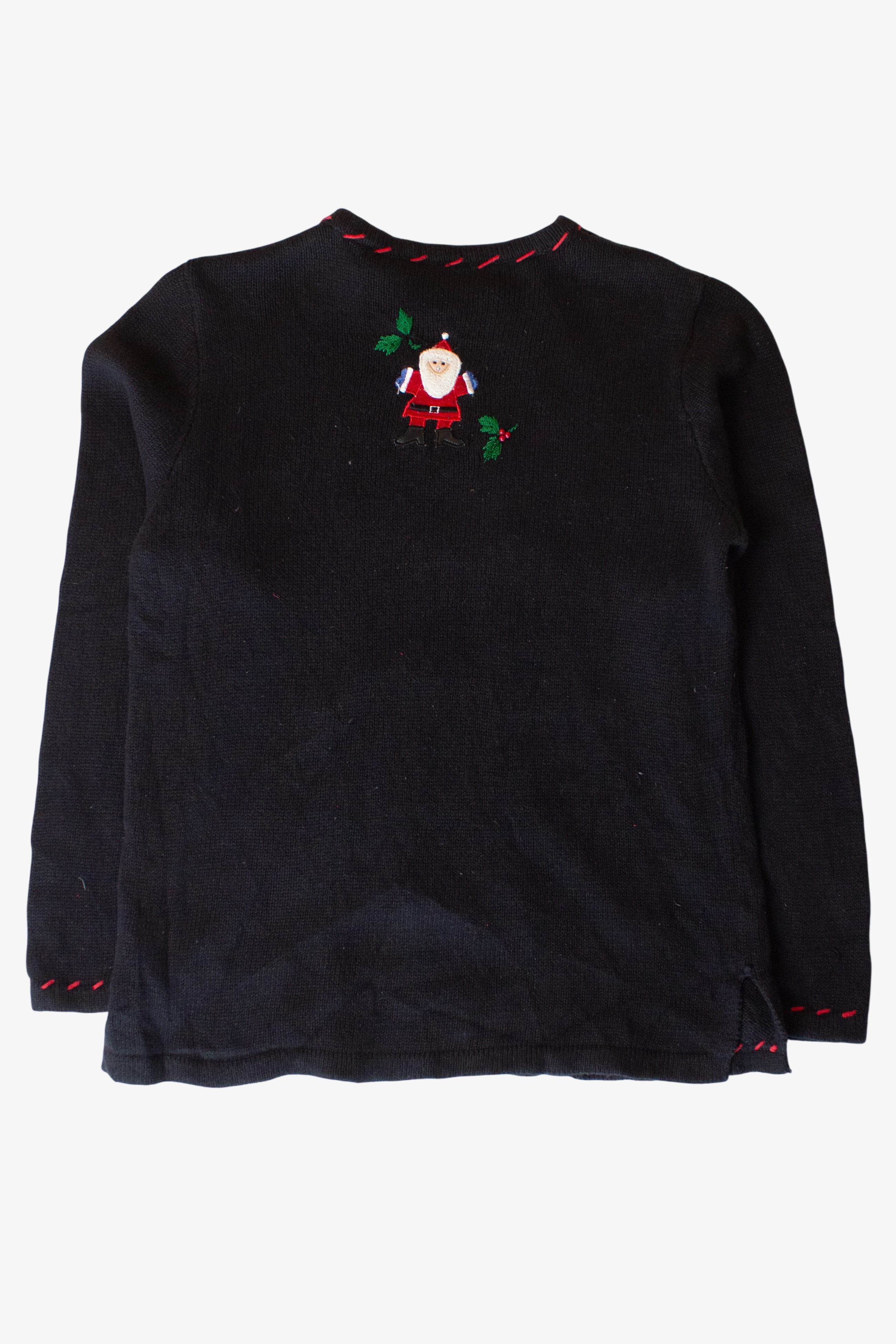Vintage Black Basic Editions Ugly Christmas Sweater (1990s)