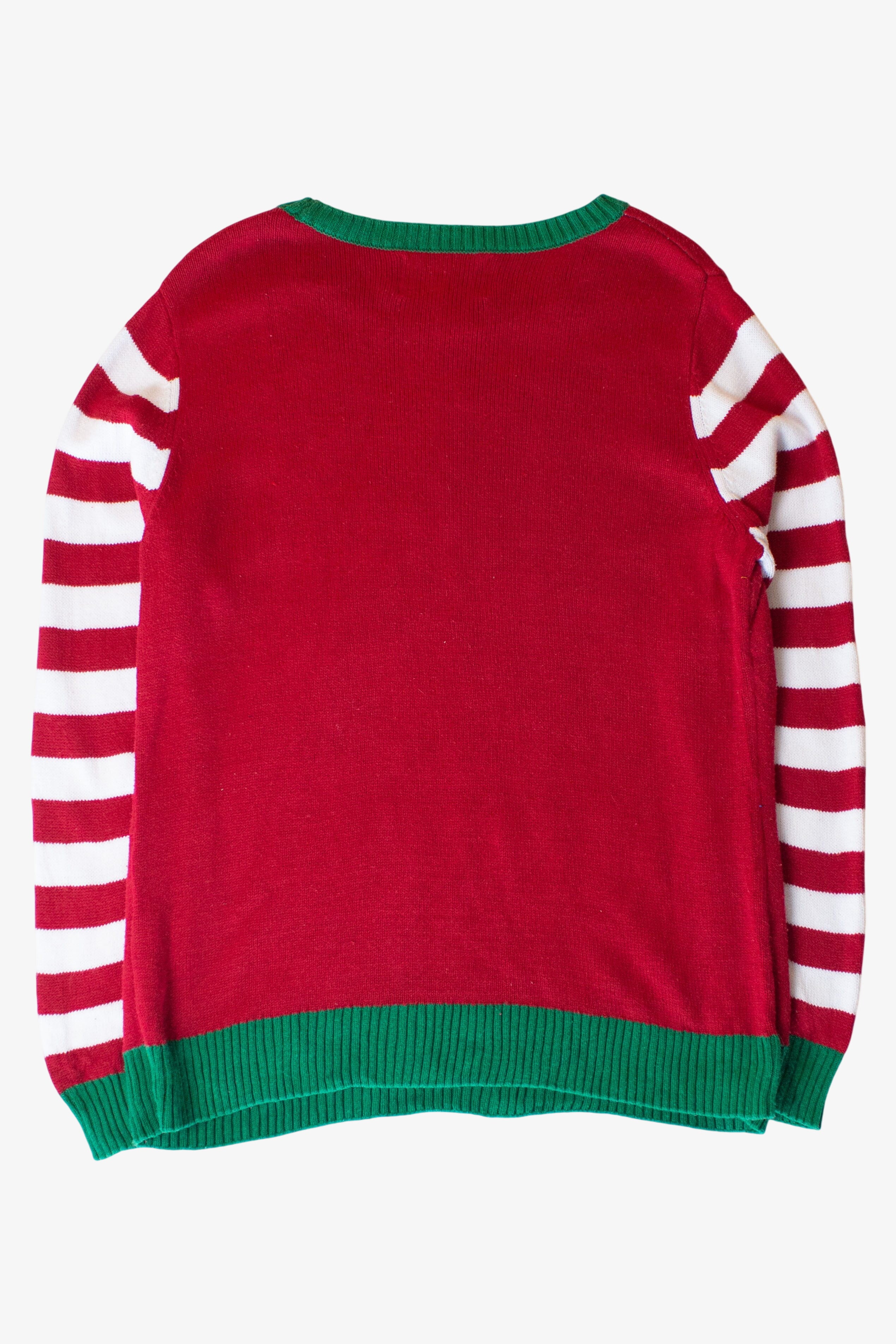 Vintage Red Striped Tree Christmas Sweater (2000s)