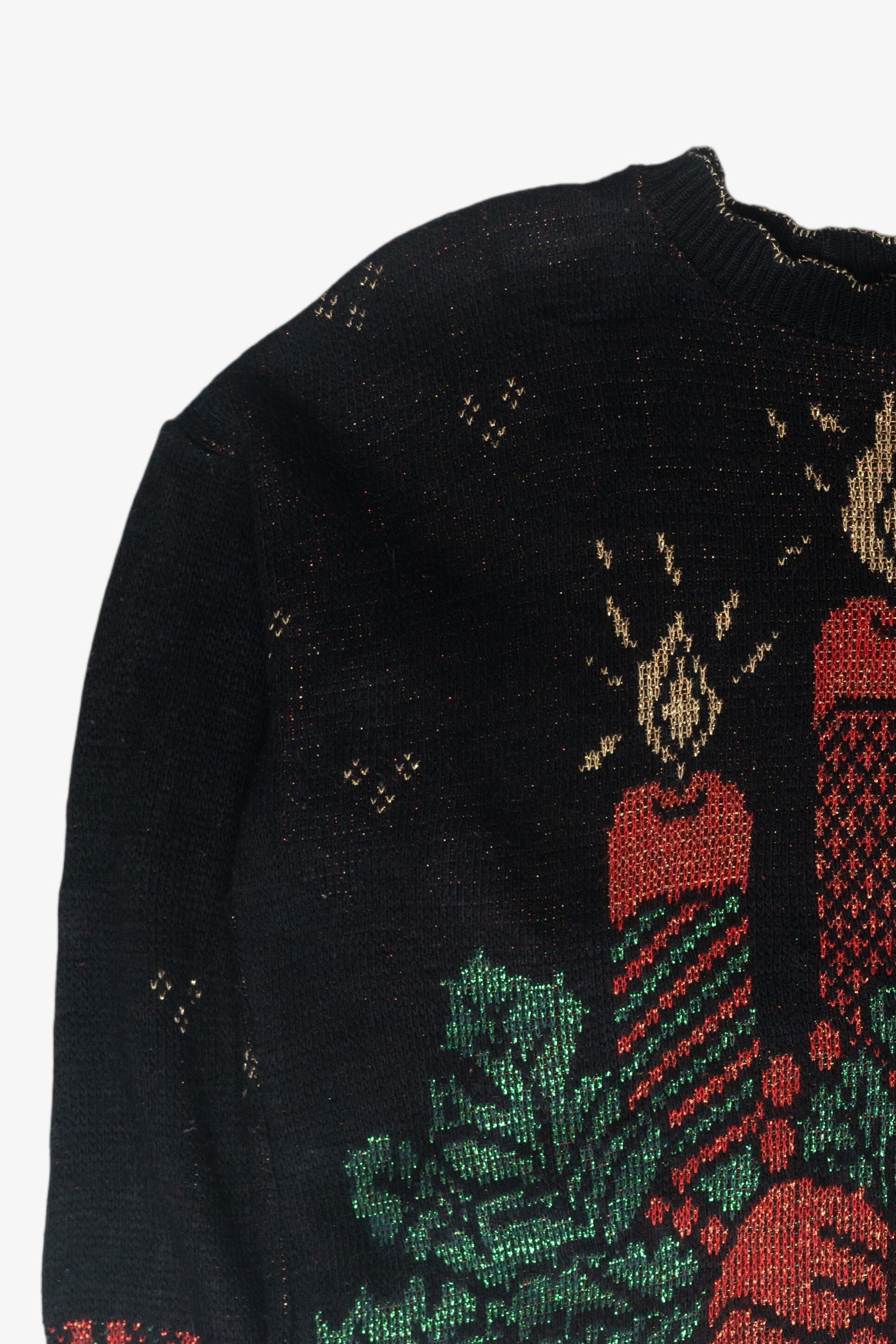 Lurex Candles Ugly Christmas Pullover (1990s)