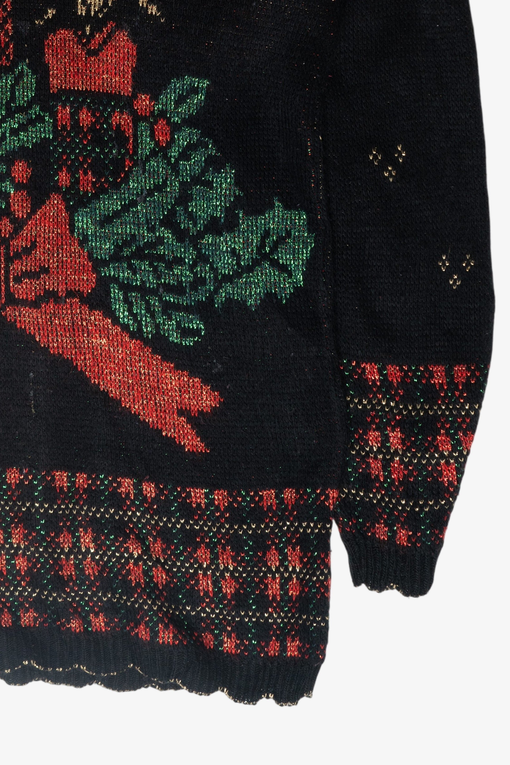 Lurex Candles Ugly Christmas Pullover (1990s)