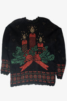 Lurex Candles Ugly Christmas Pullover (1990s)
