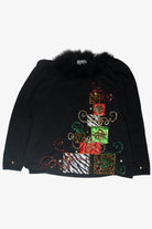 Animal Print Presents Ugly Christmas Pullover (2000s)
