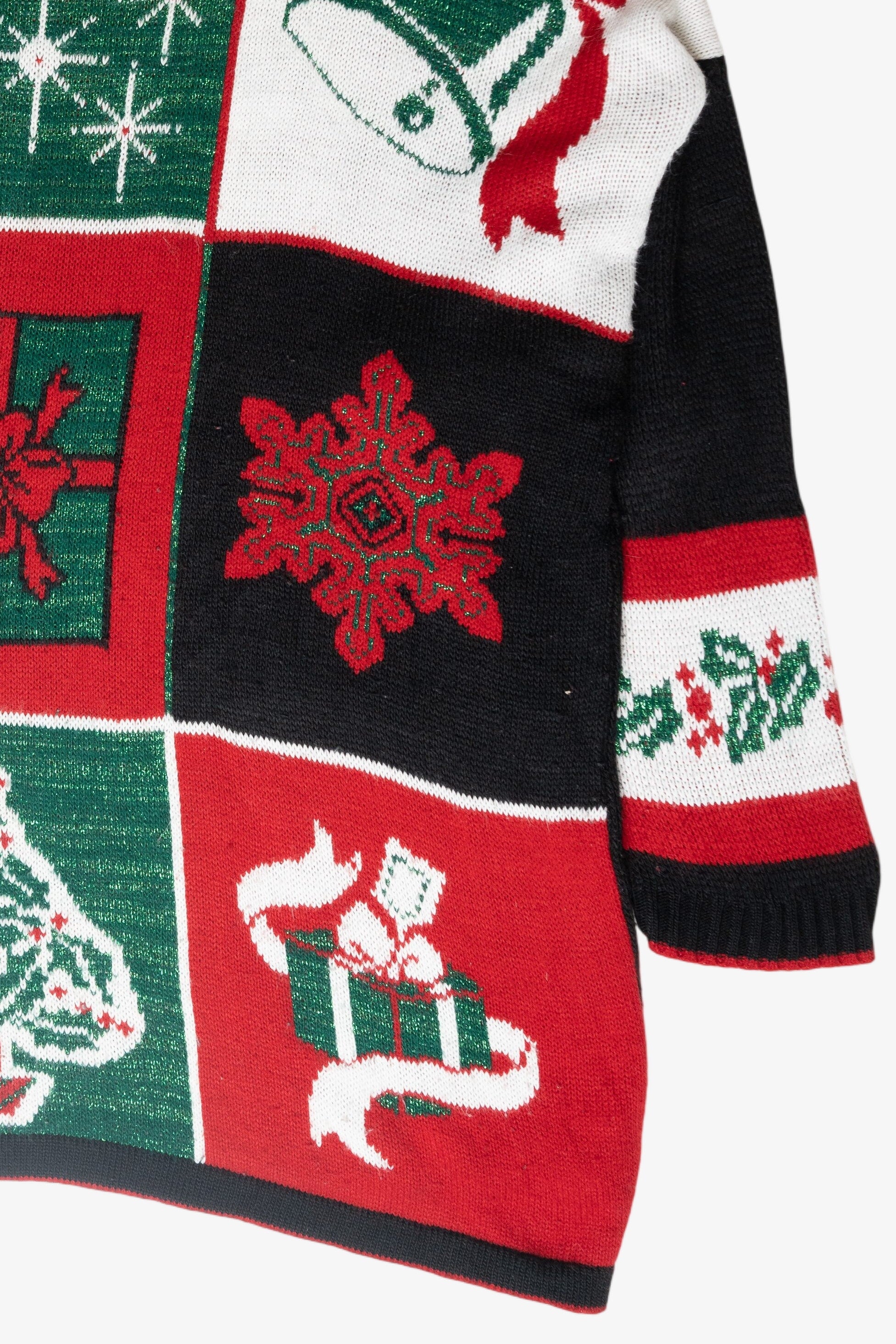 Presents Grid Vintage Ugly Christmas Pullover (1980s)