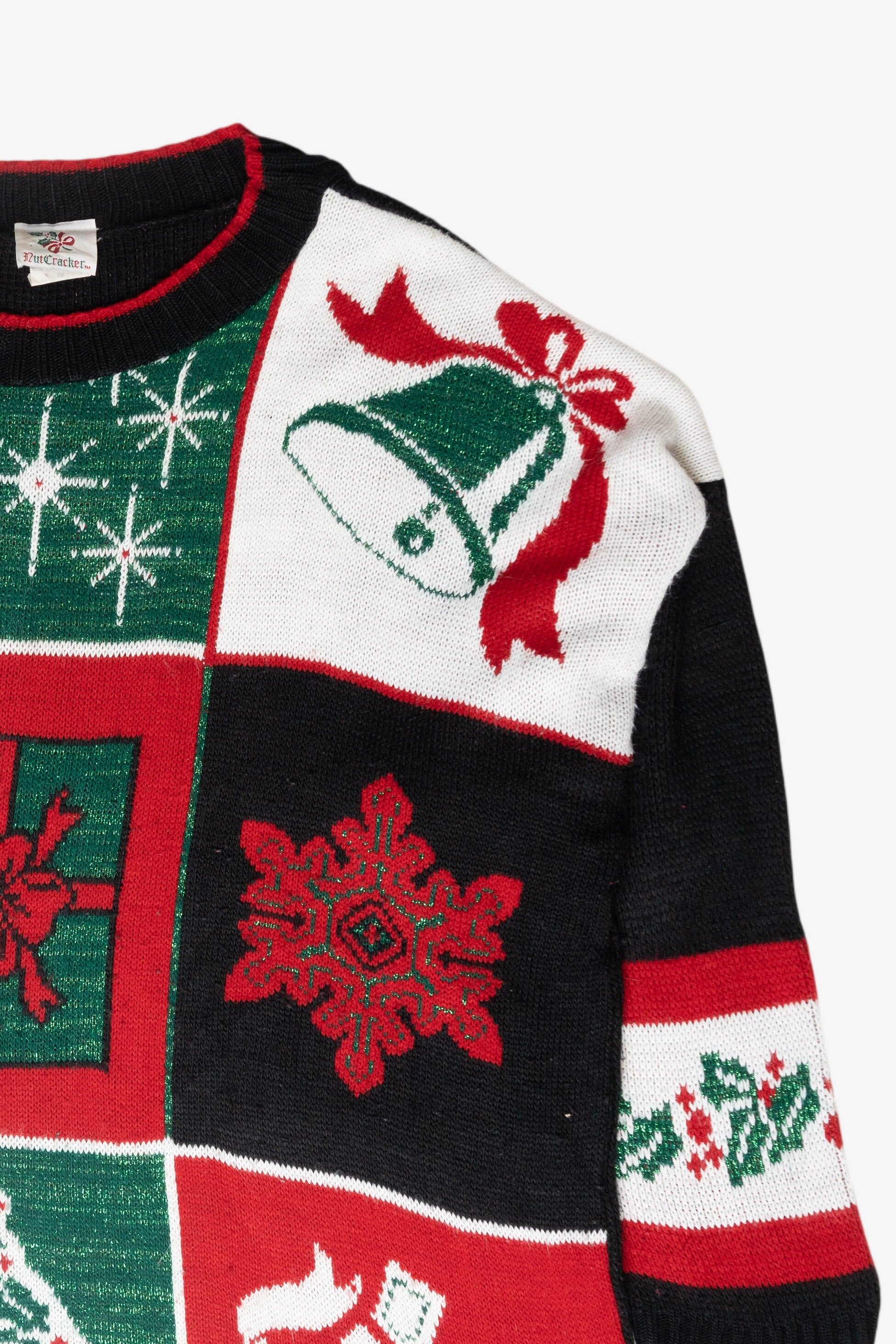 Presents Grid Vintage Ugly Christmas Pullover (1980s)