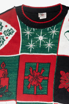 Presents Grid Vintage Ugly Christmas Pullover (1980s)