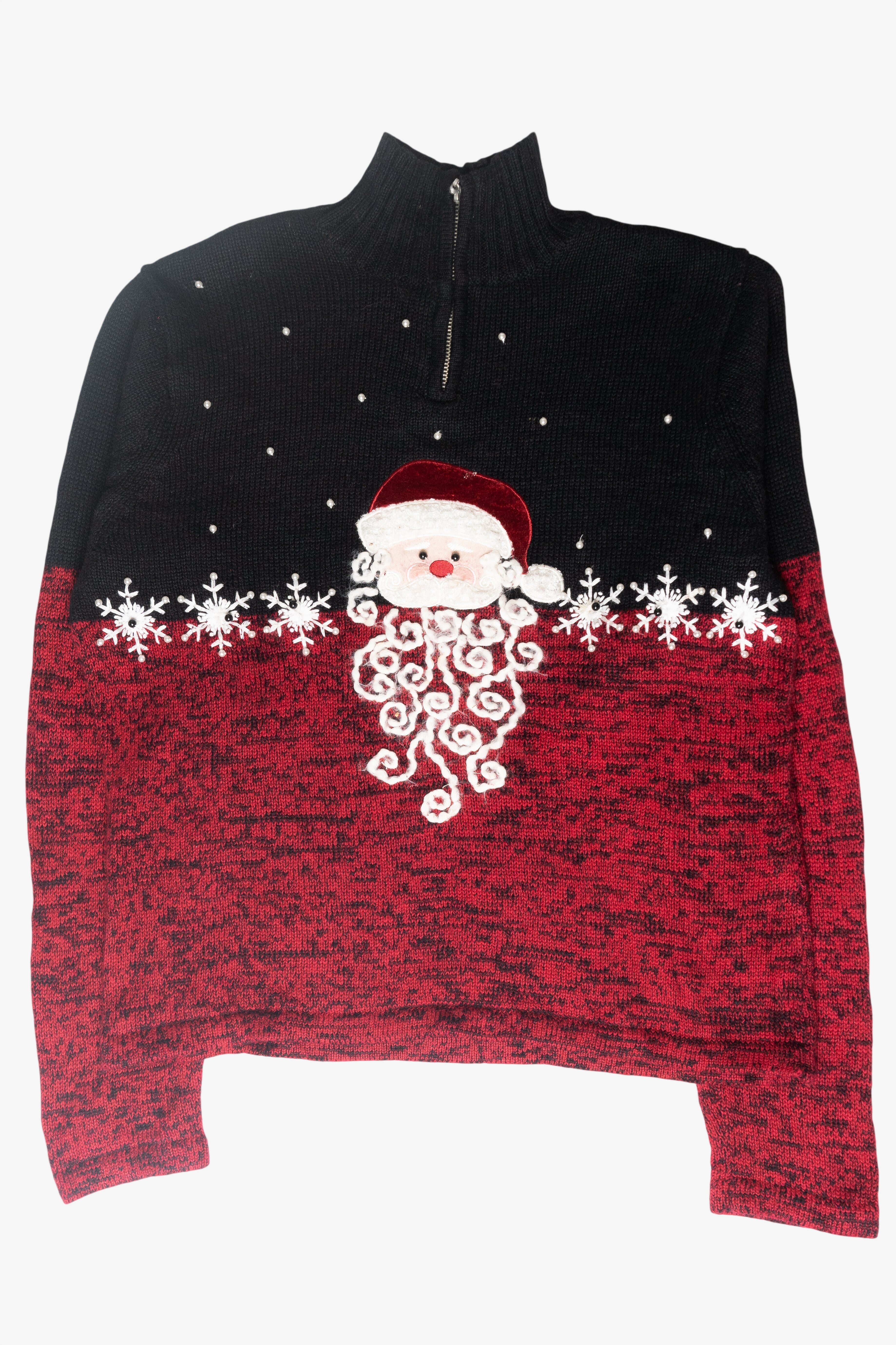 Santa Face Ugly Christmas Sweater (2000s)