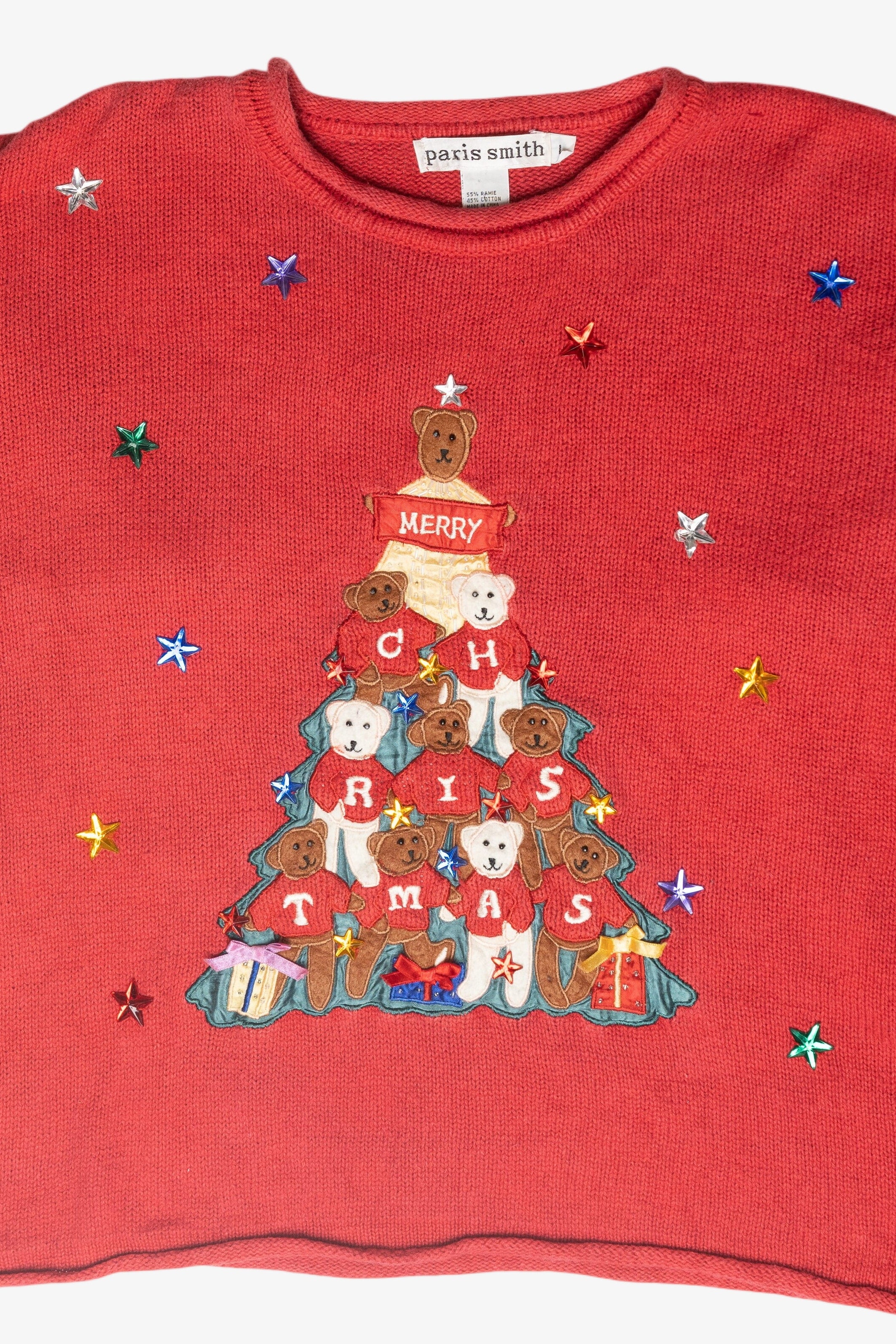 Bears Merry Christmas Ugly Vintage Pullover (1990s)