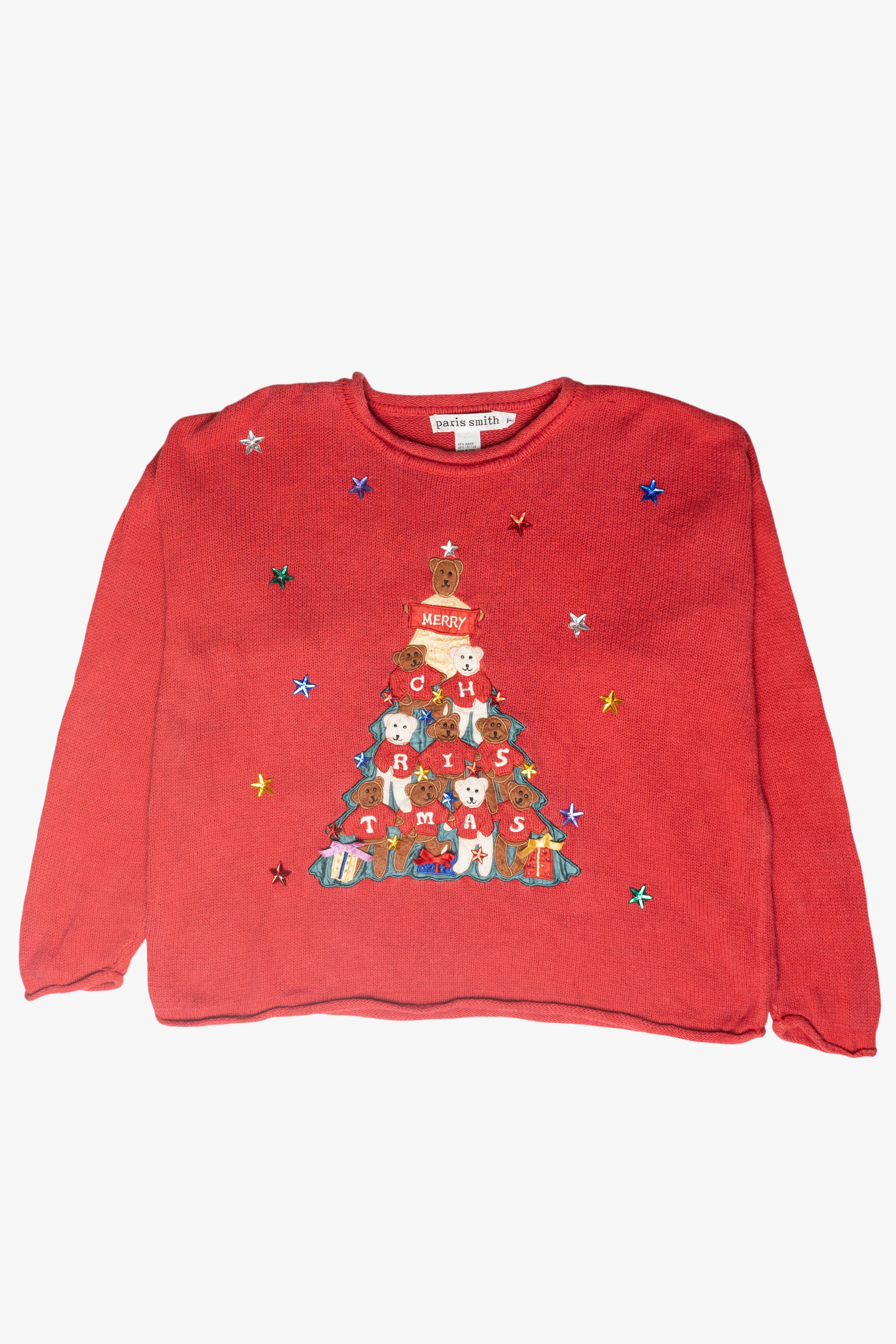 Bears Merry Christmas Ugly Vintage Pullover (1990s)
