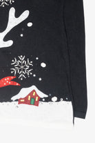 Reindeer Landscape Ugly Vintage Christmas Pullover (2000s)