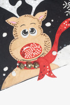 Reindeer Landscape Ugly Vintage Christmas Pullover (2000s)
