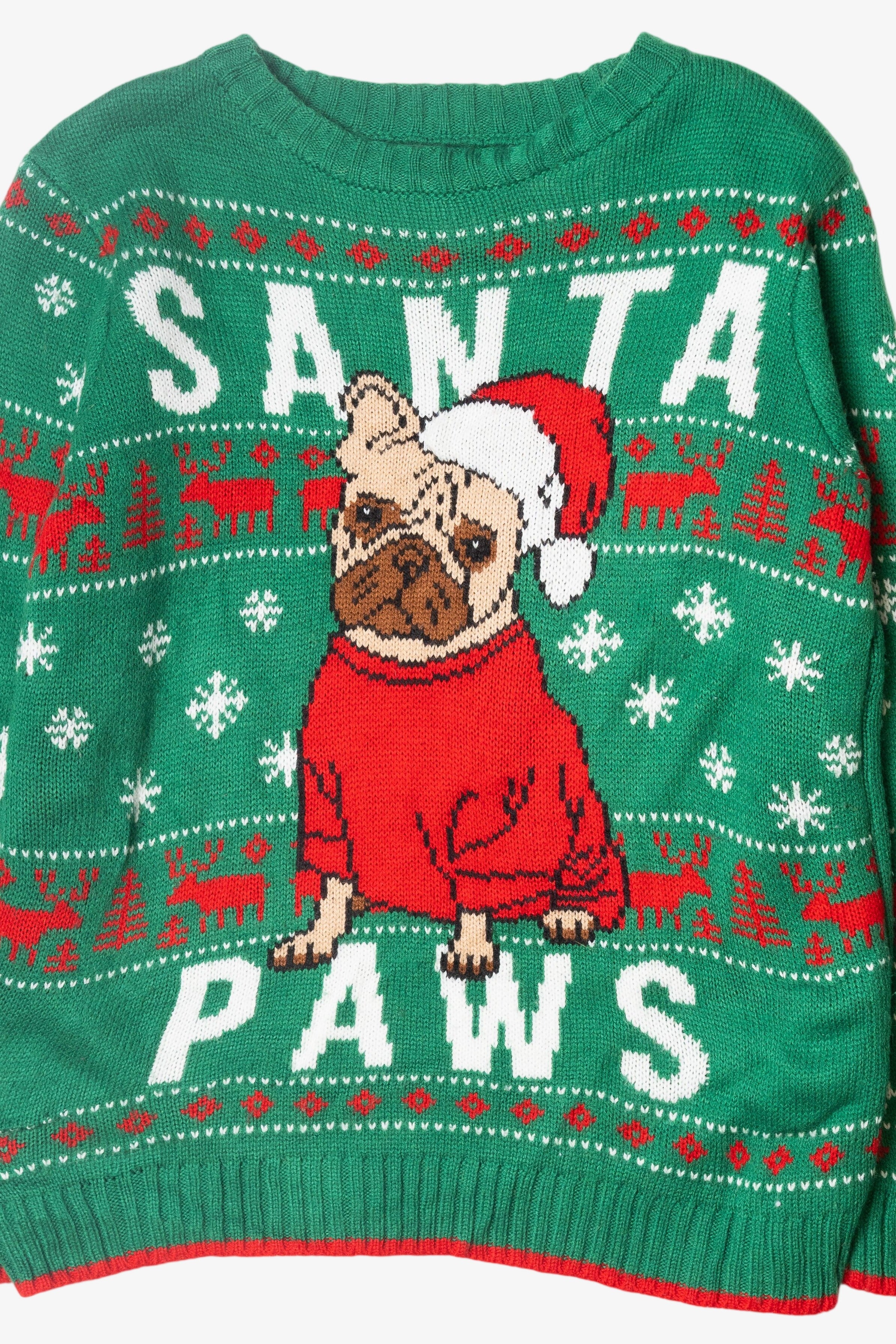 Vintage Child Size Pug Ugly Christmas Pullover (2010s)