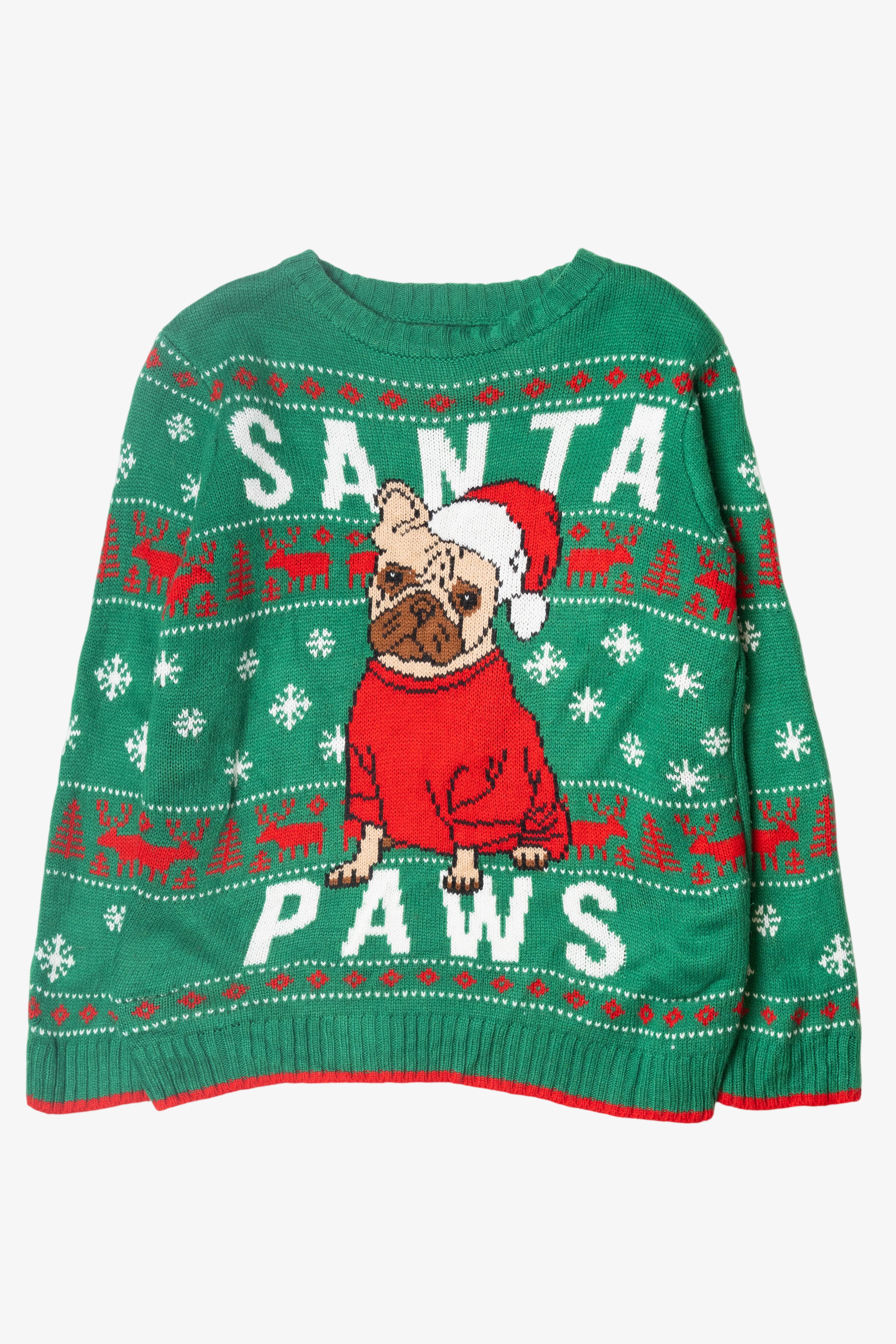 Vintage Child Size Pug Ugly Christmas Pullover (2010s)
