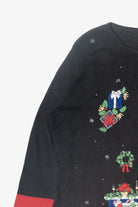 Vintage Cozy Fireplace Ugly Christmas Sweater (1990s)