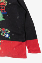 Vintage Cozy Fireplace Ugly Christmas Sweater (1990s)